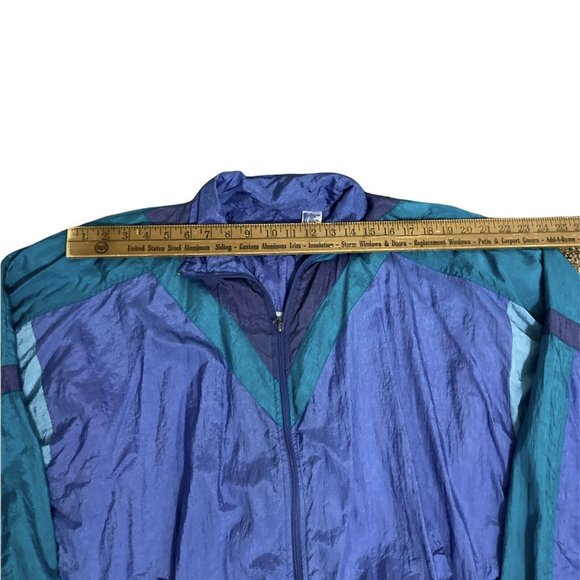 McGregor 1990s Womens Track Jacket Windbreaker  Size L (Small Stain) - Picture 6 of 10